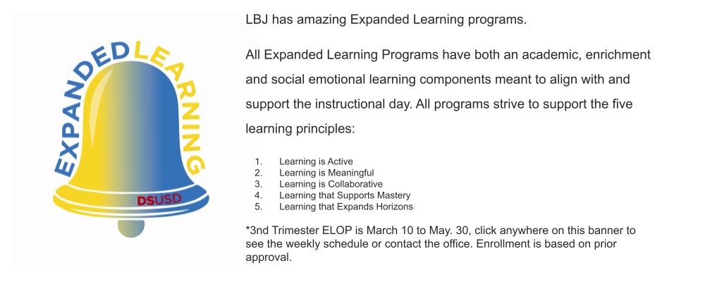 ELOP 3rd Trimester Schedule