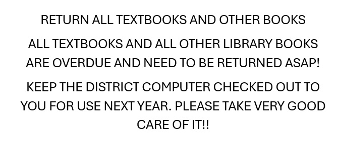 TURN IN BOOKS